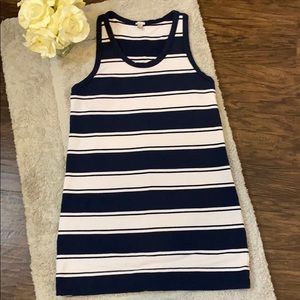 J.Crew Striped Terry Cloth Rugby Tank Dress